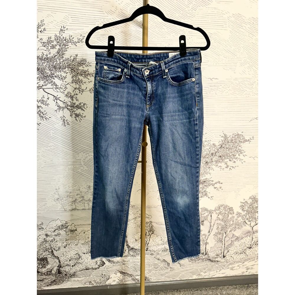 Rag & Bone Slim Straight Skinny Jeans Size 27 Medium Wash